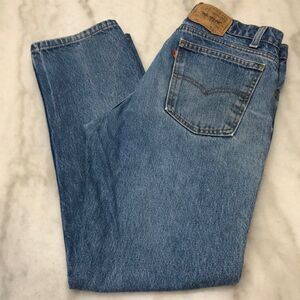 Vintage 1990 Levi’s 506 Orange Tabs 34x30 Relaxed Fit Straight Leg Made in USA